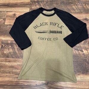 Black Rifle Coffee Co.‎ Raglan Long Sleeve T-Shirt Knife Graphic Men's Small